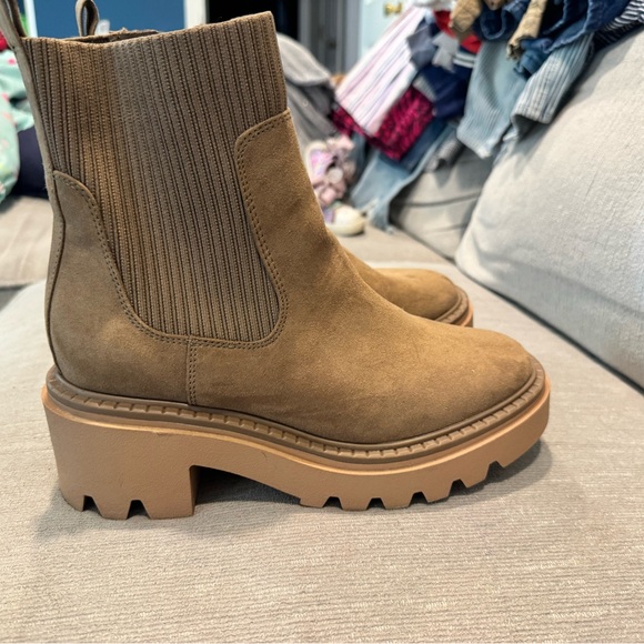 Women’s Chunky Chelsea Ankle Boots in Brown - Picture 3 of 6